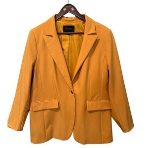 Banana Republic Women's Mustard Single Button Blazer Size 18 Career Business